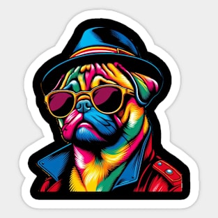 Pop art Pug dog Sticker